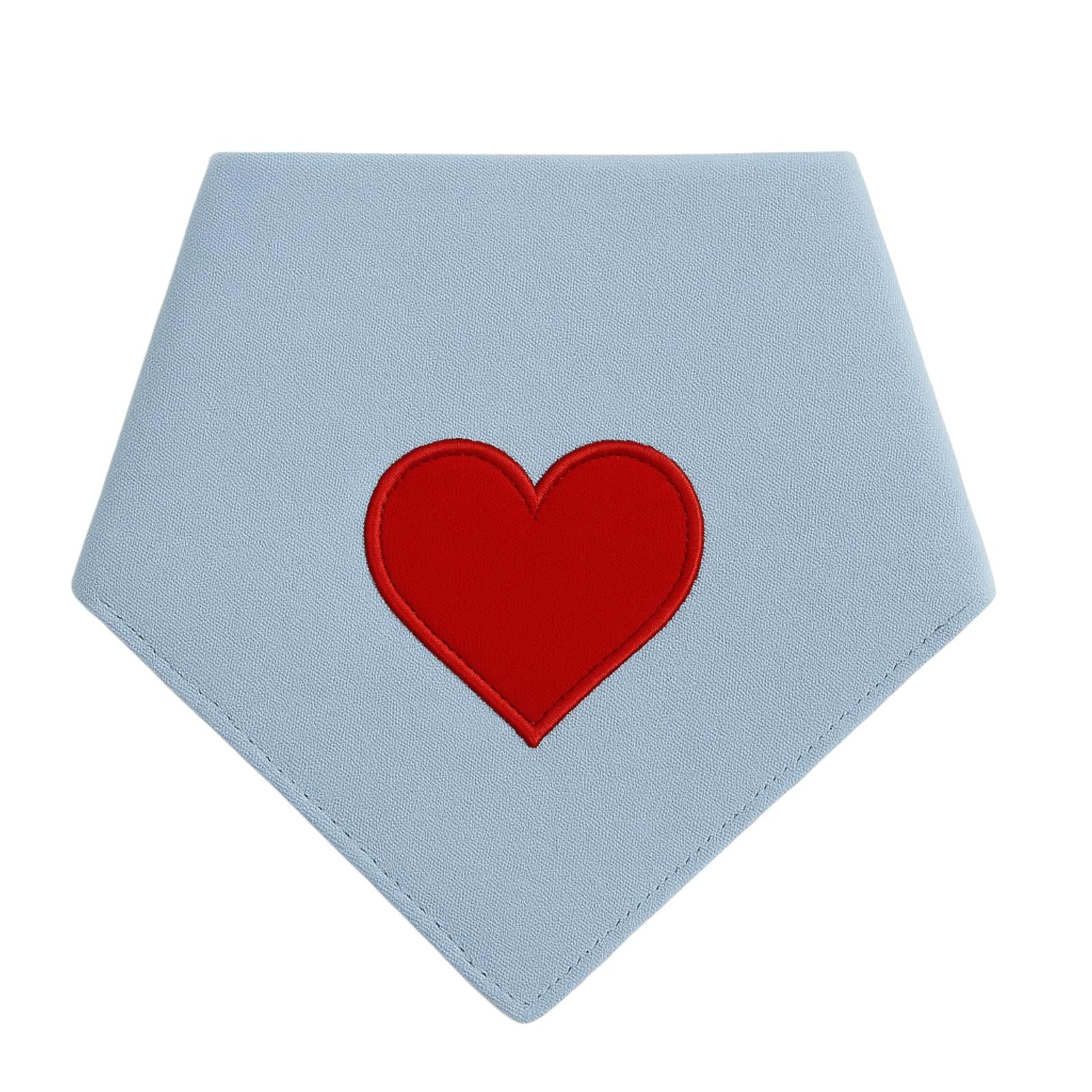 MerPaww Kalp Desenli Mavi Bandana